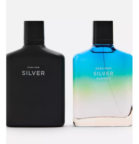 Zara Man Silver Y Silver Summer , 2 Eau De Toilette X 100 Ml