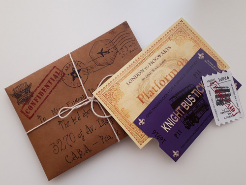 Carta Hogwarts Con Sello Lacrado Y Más! Harry Potter