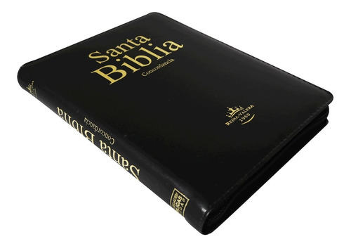 Biblia Letra Gigante Rvr1960 Imitación Negra,cierre E Índice