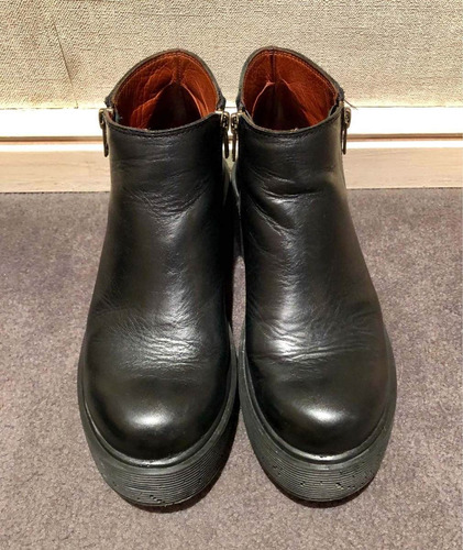 Botas Febo De Cuero Negro Talle 37 Excelente Estado