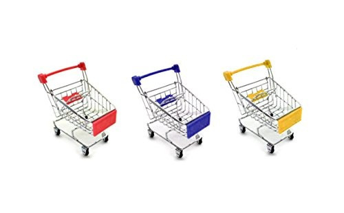 Bestsupplier Mini Supermercado Handcart, 3 Piezas Mini Shopp