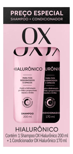 Kit Ox Shampoo 200ml + Cond 170ml Hialuronico