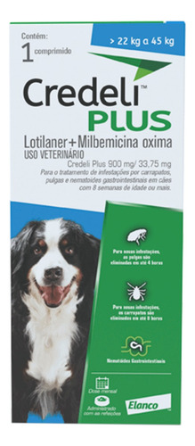 Elanco Credeli Plus Cães 22kg A 45kg 01 Comp.