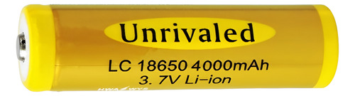 Batería Recargable 18650 Unrivaled Con Teton 3.7v 4000mah