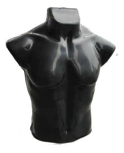 5 Maniquí Exhibidor  Torso Hombre Plastico Negro 5 Pzas