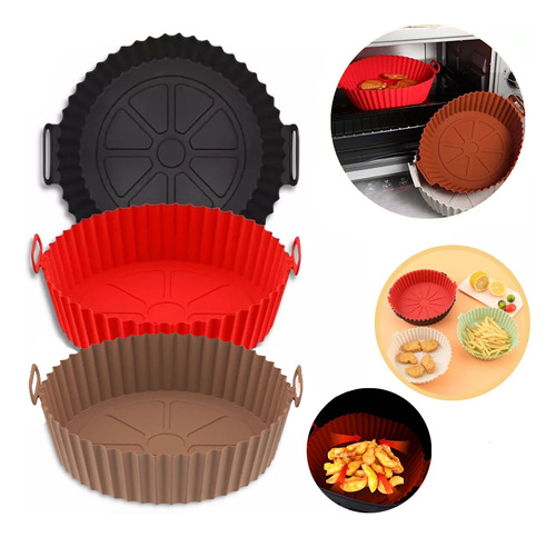 Forro Forma Air Fryer De Silicone Reutilizável Antiaderente