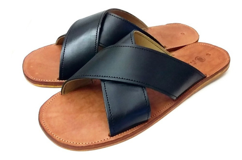 Sandalias Cuero Hombre Artesanal Cruzadas Tierra Adentro