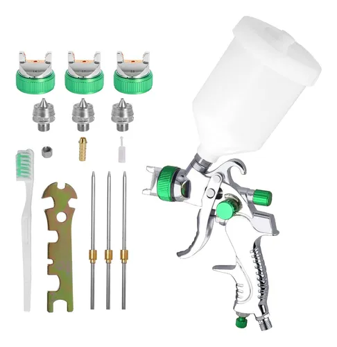 comprar Pistola Pintar + 3 Boquillas 1.4a2mm Pintura Por Gravedad