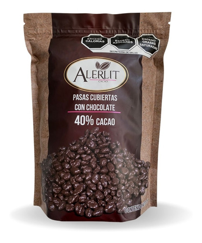 Pasa Cubierta Con Chocolate Real Semiamargo 1kg Dir Fáb.