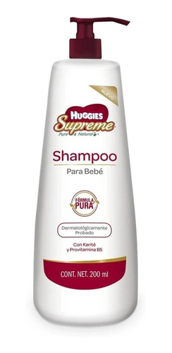 Shampoo Para Bebé Huggies Supreme Con Karité 200 Ml