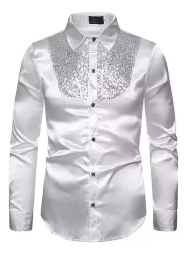 Regalo De Camisa De Esmoquin Con Lentejuelas Para Hombre