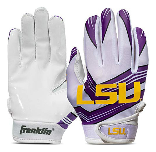 Guantes De Receptor De Fútbol Franklin Sports Lsu Youth Coll