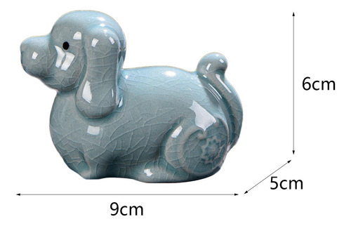 2 Colección De Figuras De Animales De Té De Cerámica,