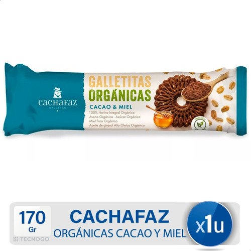 Galletitas Cachafaz Organica De Cacao Y Miel - Mejor Precio