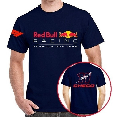 Camisa Playera Checo Perez Red Bull Racing F1 Logo Espalda