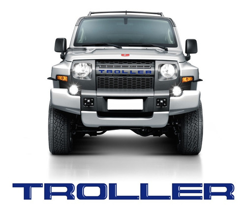 Adesivo Grade Troller T4 2015/2021 Emblema Frontal Azul