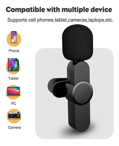 Micrófono De Solapa Inalámbrico Usb-c Plug&play Con Clip