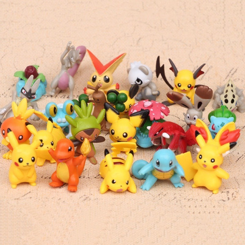 Set 4 Mini-figura Pvc 4-5cm Pokémon Surtidos Viene 1 Pikachu