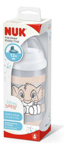 Vaso Nuk Antiderrame Kiddy Cup Disney Rey Leon 300ml Color Blanco