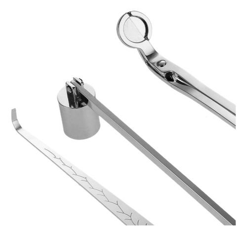 Vela Pavio Cortador Trimmer, Snuffer Vela & Dipper, Aço