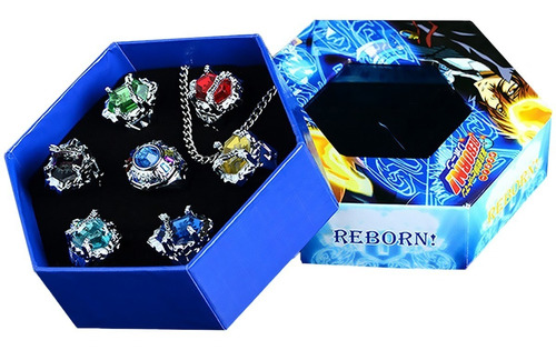 Hitman Reborn Vongola 7 Anillos Y Cadena Familia Katekyo Ani