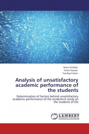 Libro Analysis Of Unsatisfactory Academic Performance Of ...