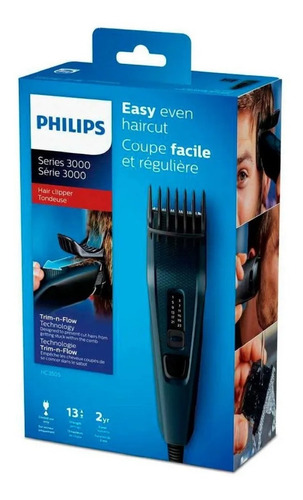 Imagen 3 de 8 de Cortadora De Pelo Philips Series 3000 Hc3505/15