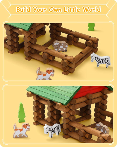 Juego De Construccion De Troncos Sainsmart Jr. 110 Piezas