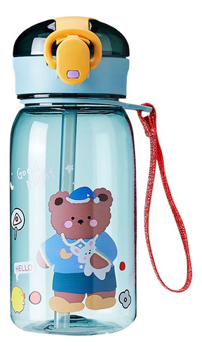 Botella Agua Infantil A Prueba Fugas Con Vaso Con Pajita