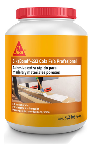 Sikabond 232 Cola Fría Profesional Secado Extra Rápido 3,2kg