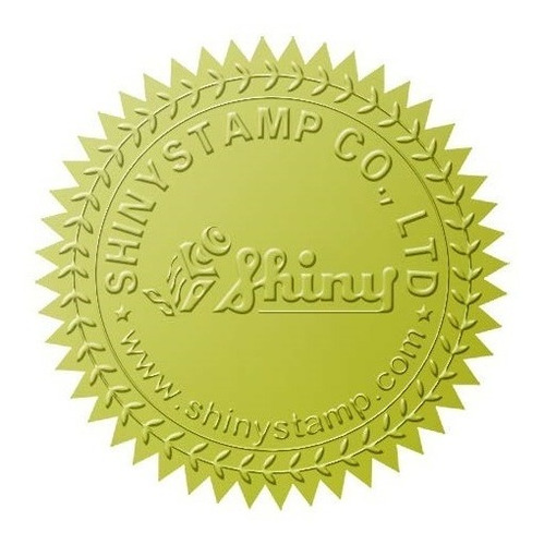 Sello Seco Relieve Pinza Grabado Shiny 41mm Negra Plata Rosa
