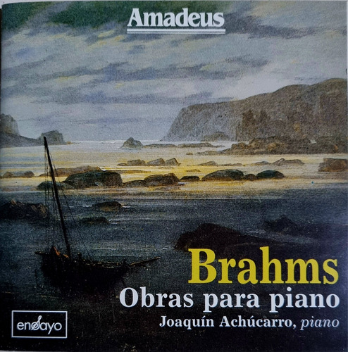 Cd Brahms Obras Para Piano Joaquín Achúcaro España 