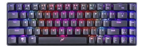 Teclado  Mecánico Compacto Noga  Ganon 65% Qwerty Negro  Rgb