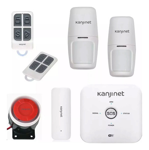 Sistema De Alarma Wi-fi Set Kanji Kjn-alam01 Color Blanco