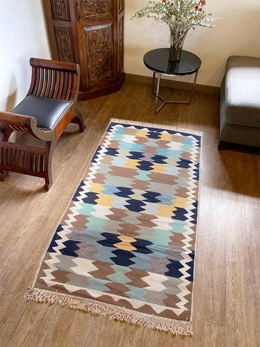 Tapete Kilim Diseño Ushak 150x80 Cm - Galata Pastel