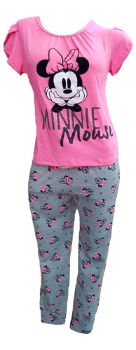 Pijama  Mujer Minnie Mouse Disney Original Pantalon Blusa