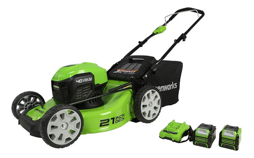 Corta Césped Greenworks 40v 21 -in + 2 Baterías