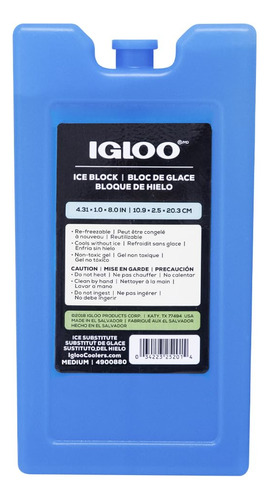 Igloo Maxcold - Bloque De Hielo Mediano, Color Azul