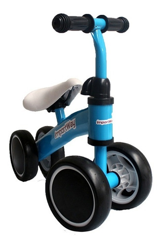 Bicicleta Andador Infantil 4 Rodas S/pedal Bike Balance Azul