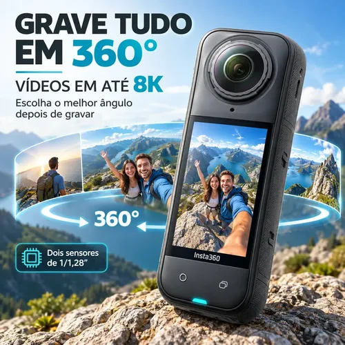 本体⭐︎新品未開封　Insta360 X5 8K 360 Action Cam Insta360 X5 8K 360 Action Cam | Parcelamento sem juros