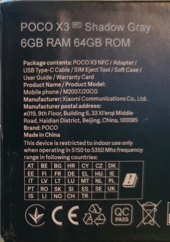 Imagen 3 de 3 de Celular Poco X3 128 Mb