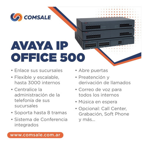 Avaya Suscripcion Alquiler Central Telefónica Ip Office 500