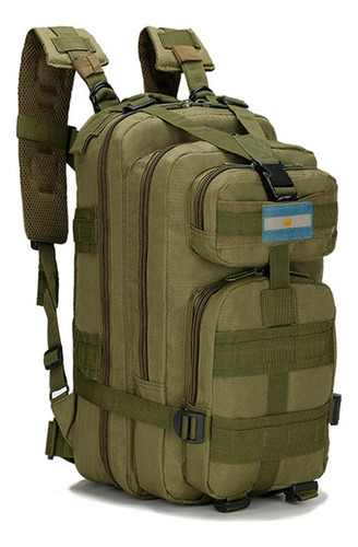 Mochila Trekking Impermeable Reforzada Camping Viaje Bandera