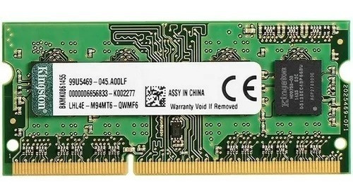 Memoria Ddr3 4gb Kingston Sodimm 1600mhz Kvr16ls11/4