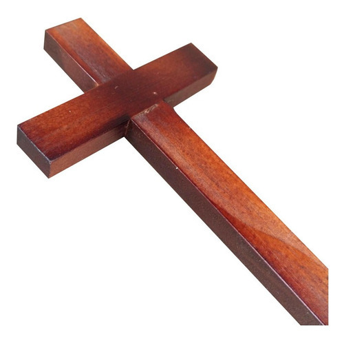 Crucifixo De Porta Cruz De Madeira Melhor Acabamento 15,5cm