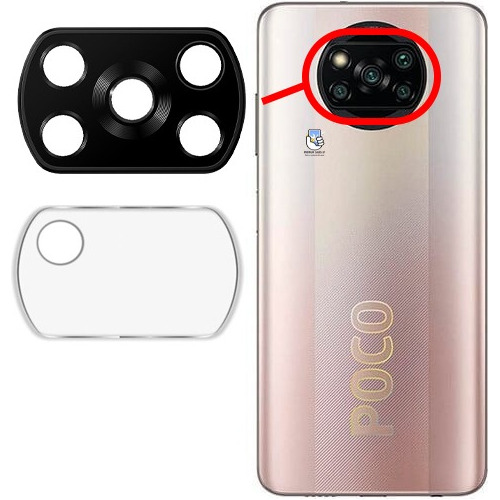 Lens Vidrio Repuesto Cámara Para Xiaomi Poco X3 + Protector