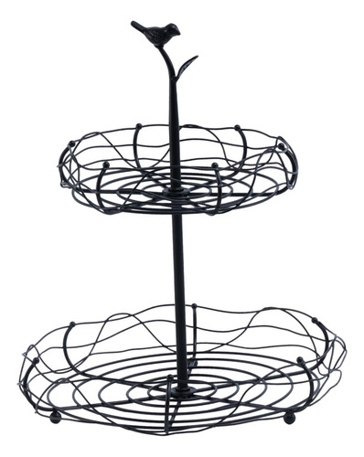 Cesta De Alambre Con Capas Para , Soporte 2 Niveles