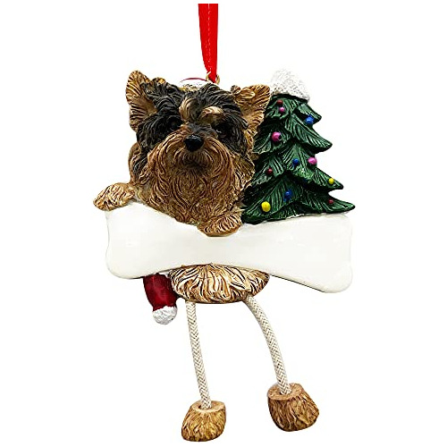 Adorno Navideño Diseño De Cachorro De Yorkshire Terri...