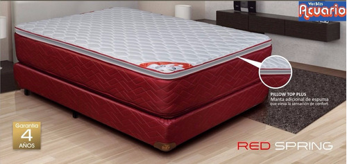 Sommier 1,40x1,90mts Con Resortes Y Pillow Gani Red Spring