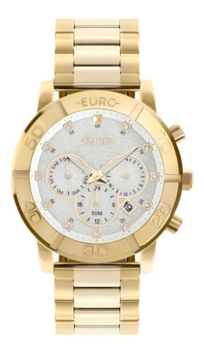 Relógio Feminino Euro Delux Dourado Eujp25ad/4b